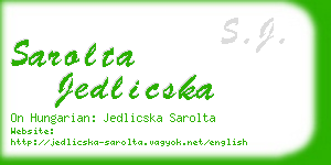 sarolta jedlicska business card